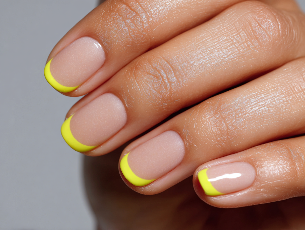Citromsárga manikűr