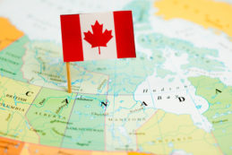 Map And Flag Of Canada