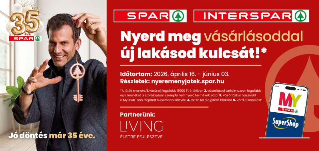 Jó döntés már 35 éve - vásárolj a SPAR-ban, és nyerj egy álomlakást! (X) 4 35 éves Spar nyereményjáték részletei