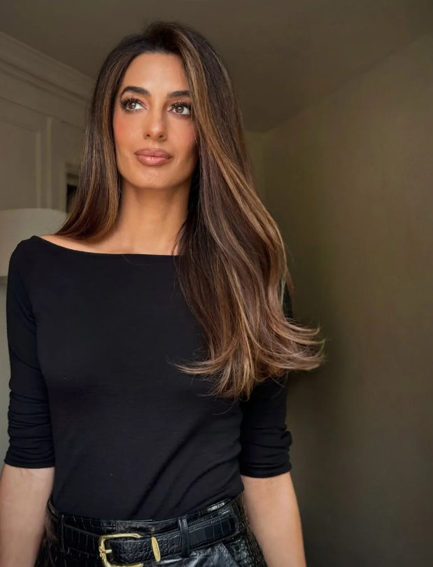 Amal Clooney blurred lip sminktrendje